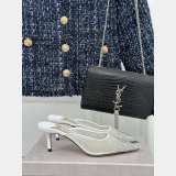 JIMMY CHOO crystal-embellished mesh mules