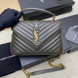 YSL Fake 392737 College Bag in Matelasse Leather