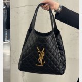 Saint Laurent Icare In Quilted Nappa Tote 858191 Black Bag