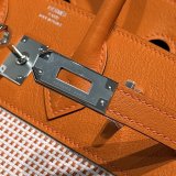 TOP Hermes Birkin handmade Stiching Handbags Swift Leather 25CM