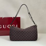 Gucci 862530/860787  Best Half Horsebit Leather Shoulder Bag