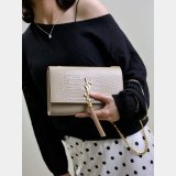 Luxury YSL KATE TASSEL Croco Vein Handbag