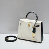 Best Hermes human handmade stiching bag Hass Epsom leather 25cm