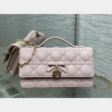 Christian Dior My 0502  Mini Soupir Pink Cannage Lambskin Bag