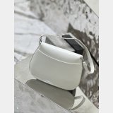 Small Prada Cleo brushed leather shoulder bag with flap