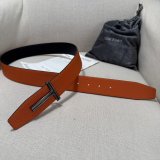 TOM FORD Leather Reversible T Belt 38mm