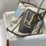 Luxury Hermes garden Party Bag Canvas 36cm