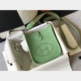 Hermes Mini Evelyne Bag Togo Leather Avocado Green
