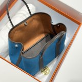 Top Hermes human handmade stiching Garden Party Bag 30cm