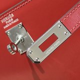 Luxury Hermes human handmade stiching kelly box bag 25/28cm