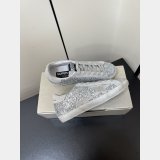 Women Super-Star in silver glitter with ice-gray suede star