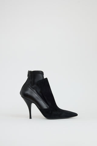 Givenchy Black Leather 
Suede Ankle Boot