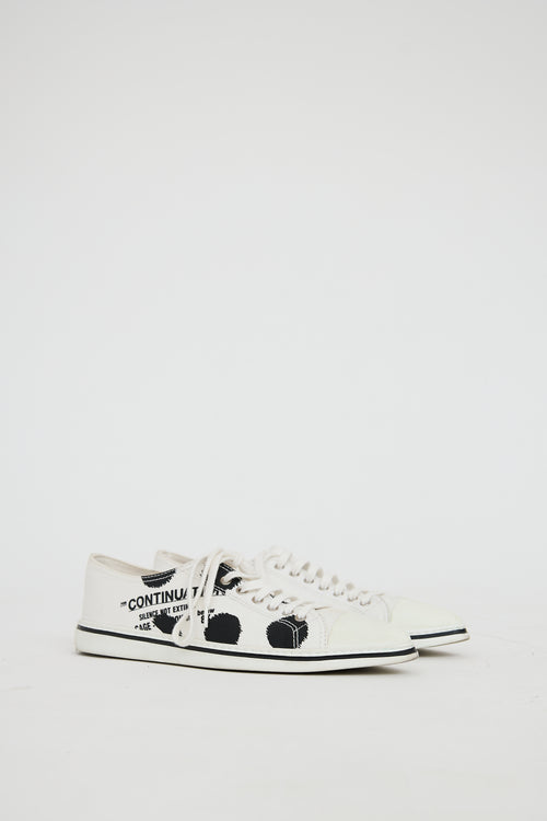 Prada White 
Black Continuation Sneaker