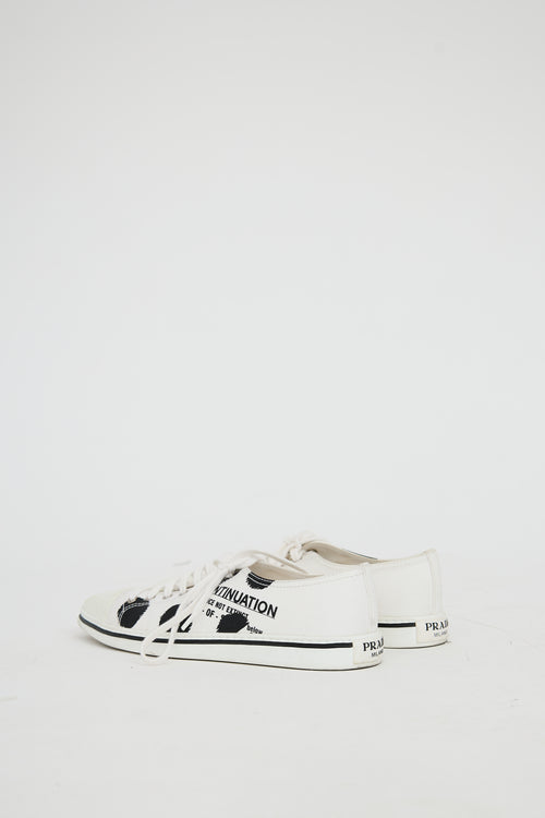 Prada White 
Black Continuation Sneaker