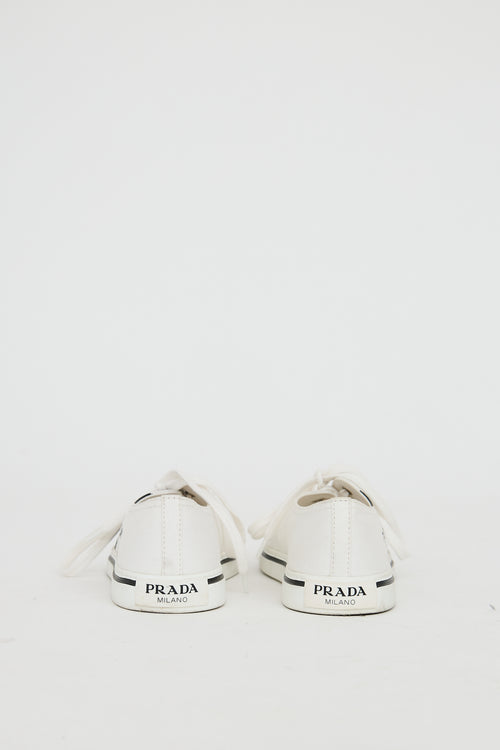 Prada White 
Black Continuation Sneaker