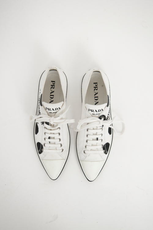 Prada White 
Black Continuation Sneaker