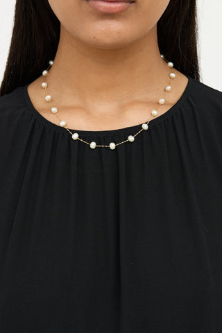 Birks 14K Pearl Station Necklace