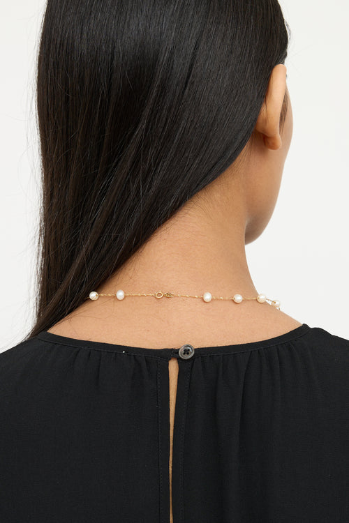 Birks 14K Pearl Station Necklace