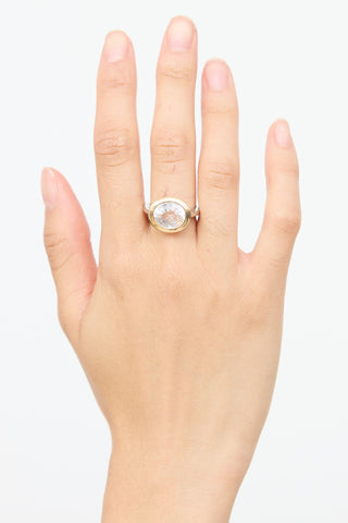 14K White 
Yellow Gold Kunzite Ring