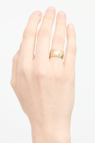 Fine Jewelry 14K Yellow Gold Floral Engraved Ring