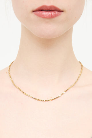 Fine Jewelry 14K Yellow Gold Rope Necklace