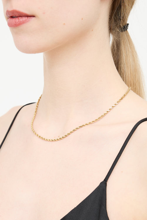 Fine Jewelry 14K Yellow Gold Rope Necklace