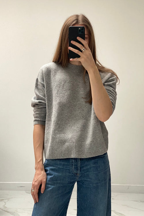 Grey Drop Shoulder Sweater