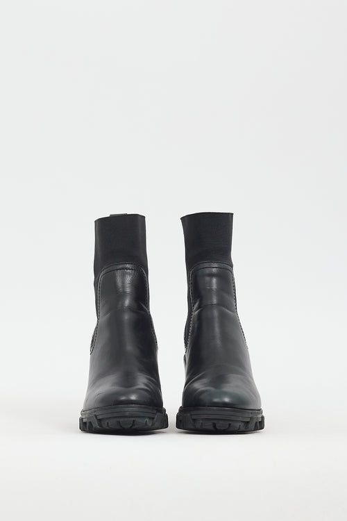 Rag 
Bone Black Leather Shiloh Chelsea Boot