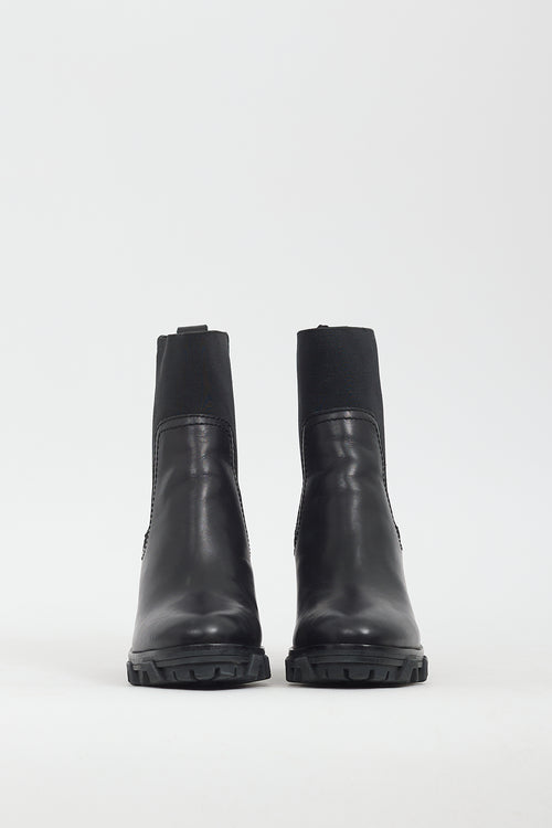 Rag 
Bone Black Leather Shiloh Chelsea Boot