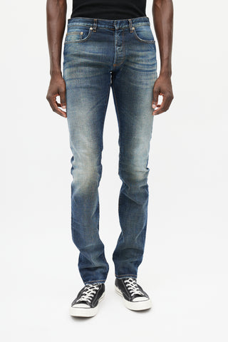 Dior Navy Dark Wash Skinny Denim Jeans