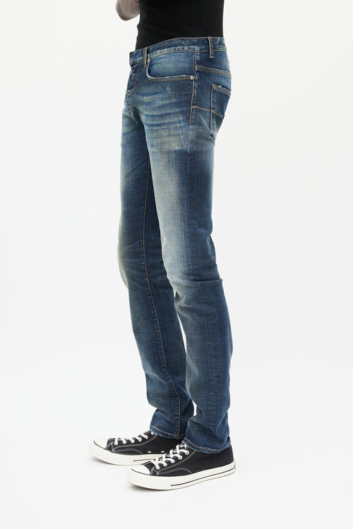 Dior Navy Dark Wash Skinny Denim Jeans