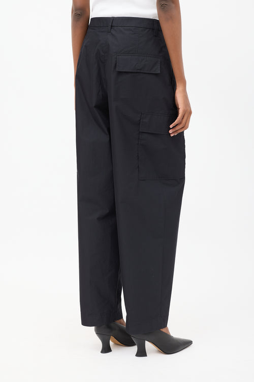 3.1 Phillip Lim Black Cotton Tapered Cargo Pants