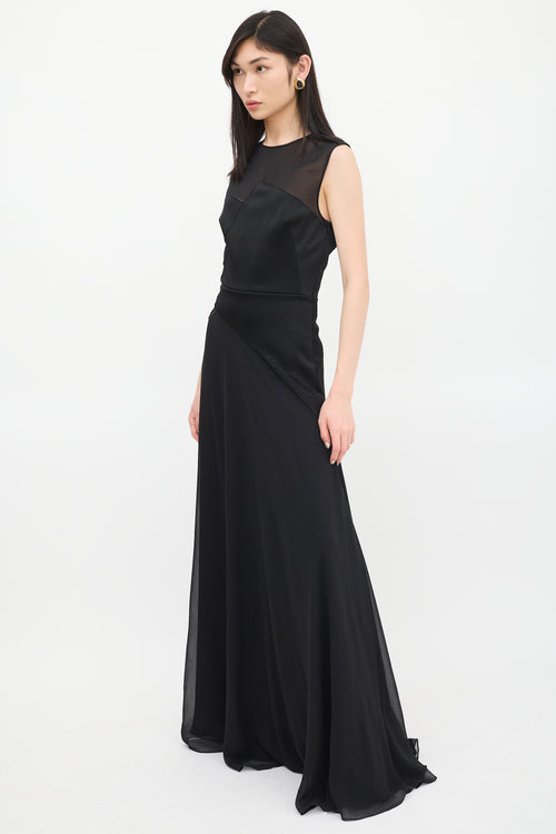 3.1 Phillip Lim Black Silk Panelled Dress