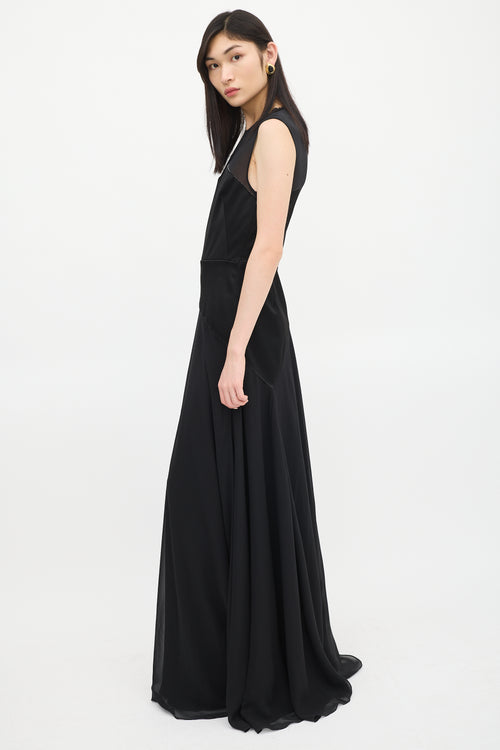 3.1 Phillip Lim Black Silk Panelled Dress