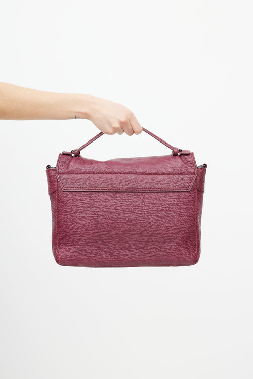 3.1 Phillip Lim Burgundy Pebbled Leather Crossbody Bag