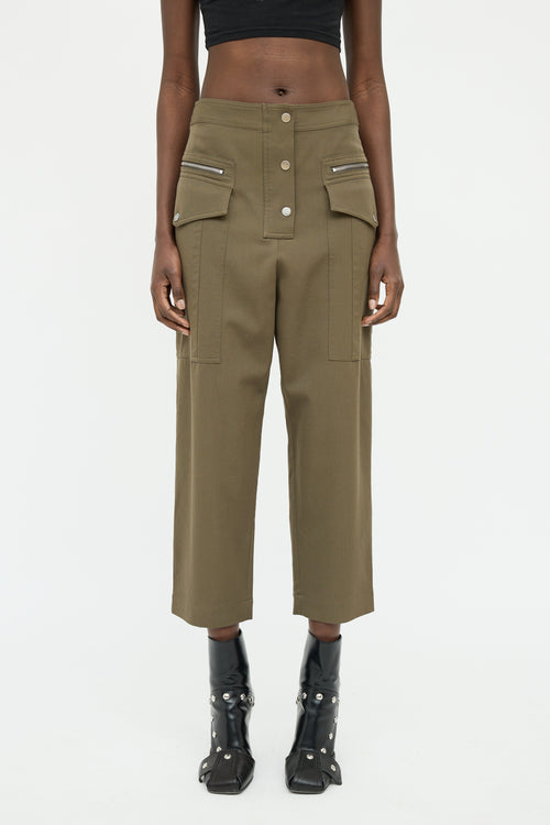 3.1 Phillip Lim Green Cargo Zip Pocket Pant