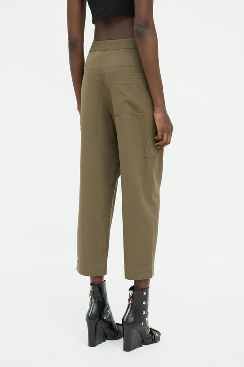 3.1 Phillip Lim Green Cargo Zip Pocket Pant