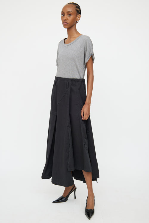 3.1 Phillip Lim Grey 
Black Short Sleeve Dress