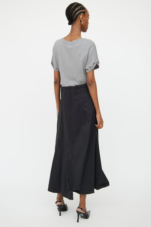 3.1 Phillip Lim Grey 
Black Short Sleeve Dress