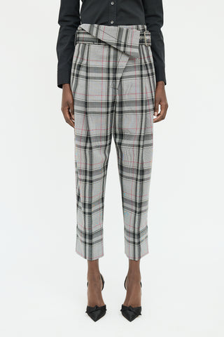 3.1 Phillip Lim White Black 
Red Check Pant