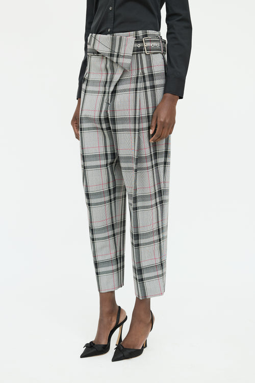 3.1 Phillip Lim White Black 
Red Check Pant