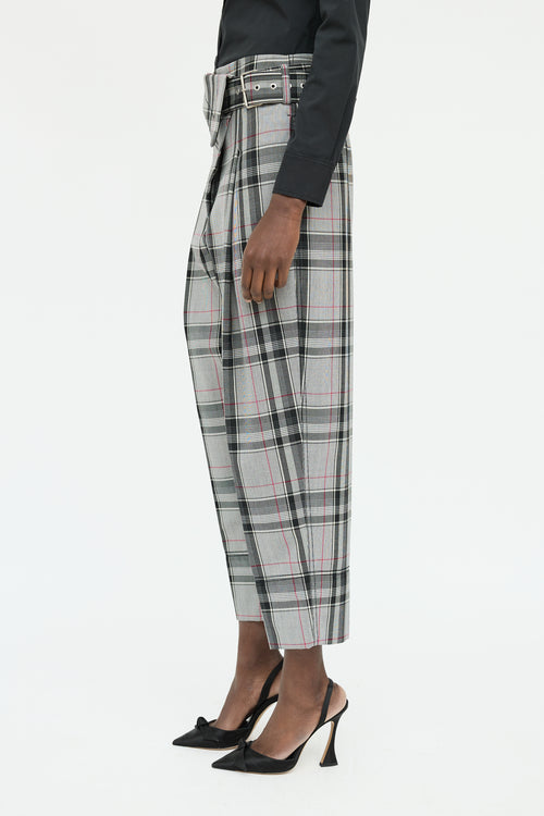 3.1 Phillip Lim White Black 
Red Check Pant