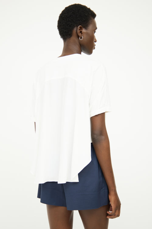 3.1 Phillip Lim White Silk Back Top