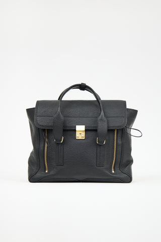 3.1 Phillip Lim Black Leather Large Pashli Bag