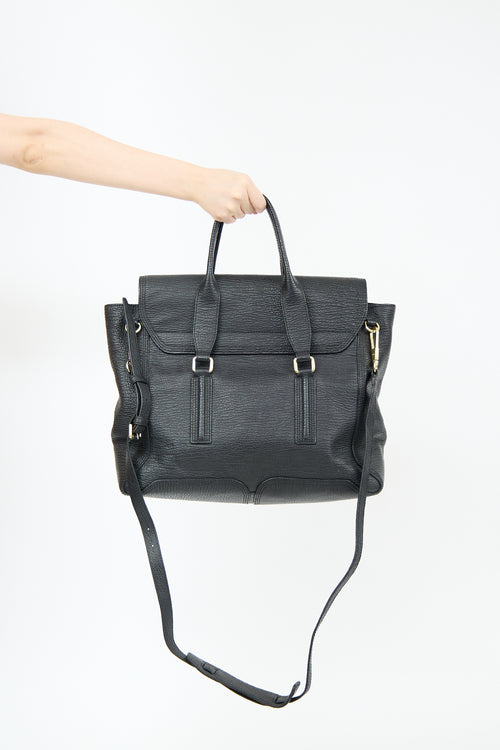 3.1 Phillip Lim Black Leather Large Pashli Bag