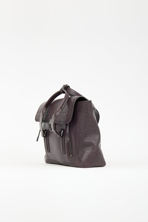 3.1 Phillip Lim Purple Leather Medium Pashli Bag