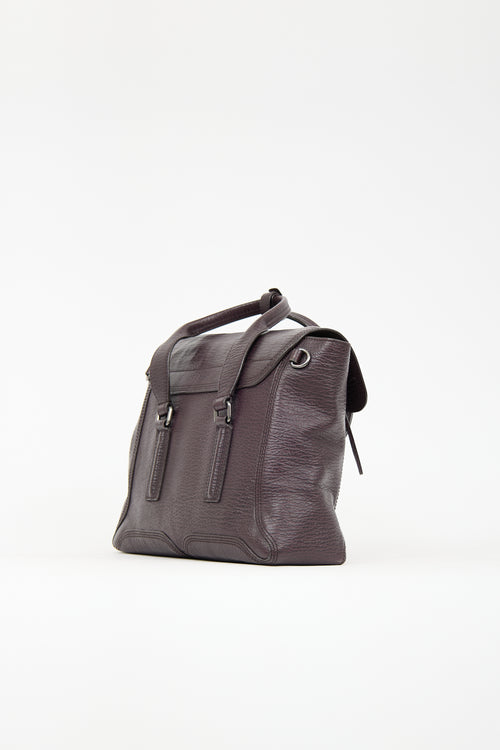 3.1 Phillip Lim Purple Leather Medium Pashli Bag