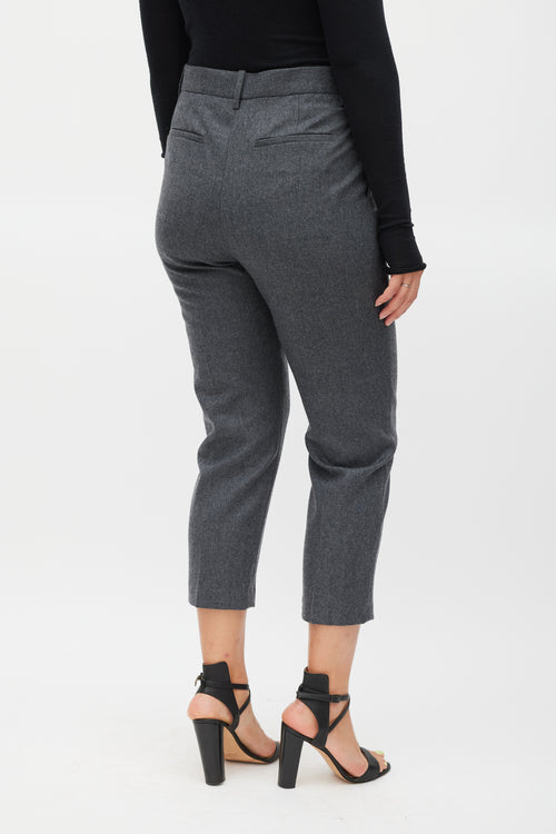 Jil Sander Grey Tapered Wool Trouser