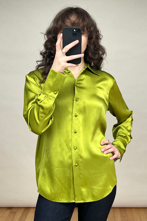 Green Silk Shirt