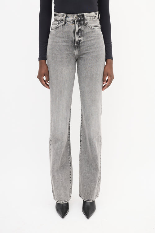 7 For All Mankind Grey Easy Boot Slim Jeans